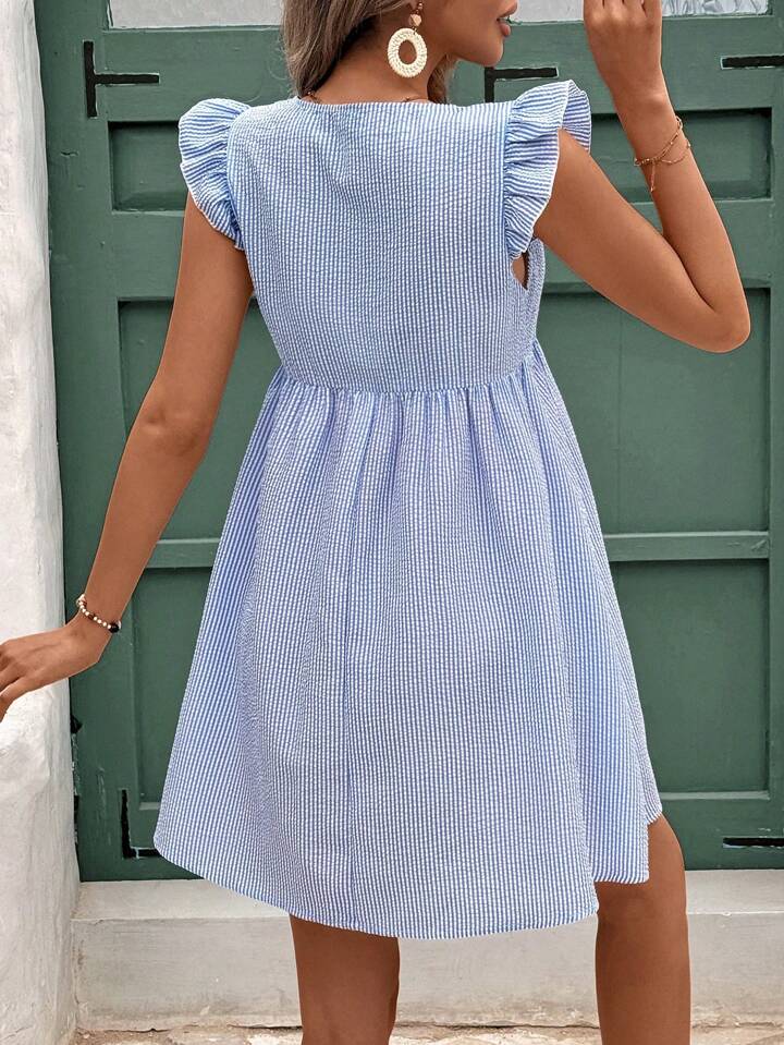 Ruffle, Shirred, Ruched Bust Dress