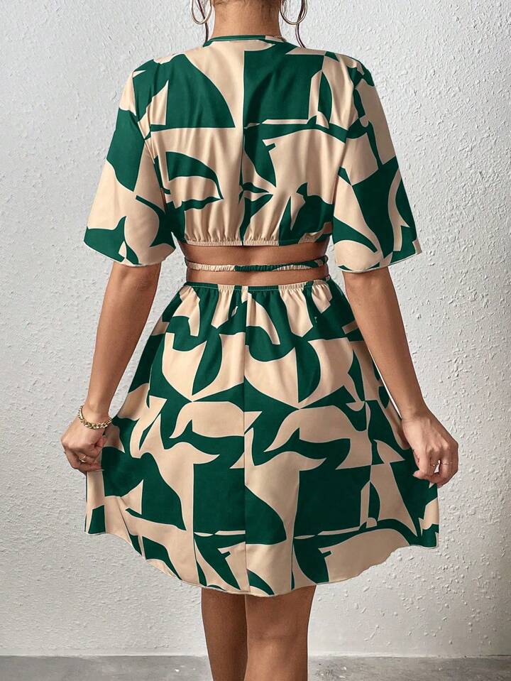 Drawstring, Ruched Summer Dress