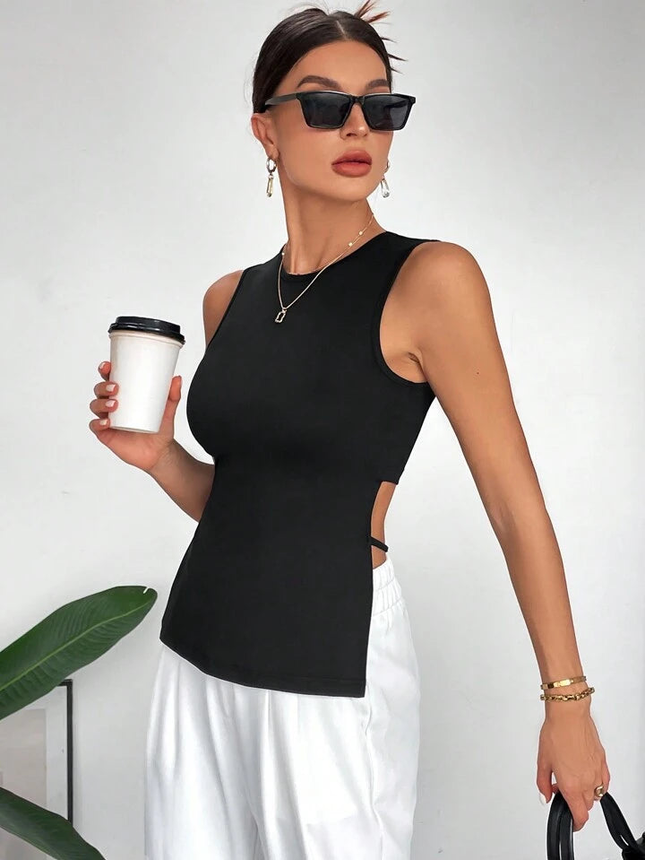 Top Less Split Cut Out, Backless, Split Top – Gracieuse Glam by Gargi